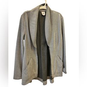 Cardigan with zipper detail